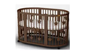 Кроватка Ingvart SMART BED ROUND со звездочками шоколад (1351361) - Фото