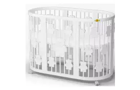 Кроватка Ingvart SMART BED OVAL с мишками белый (2369003) - Фото