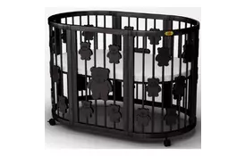 Кроватка Ingvart SMART BED OVAL с мишками венге (2361401) - Фото