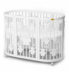 Кроватка Ingvart SMART BED ROUND с мишками белый (1369003)