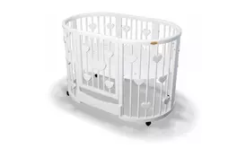 Кроватка Ingvart Smartbed Plus с сердцами белый (4349003) - Фото