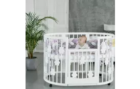 Кроватка Ingvart Smartbed Plus с мишками белый (4369003) - Фото