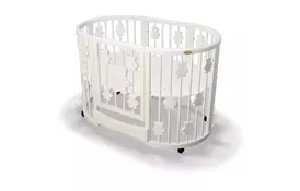 Кроватка Ingvart Smartbed Plus с мишками молочный (4369001) - Фото