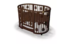 Кроватка Ingvart Smartbed Plus с мишками шоколад (4361361) - Фото