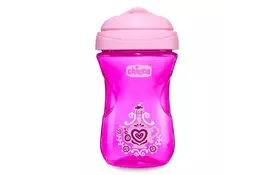 Поильник-непроливайка Chicco Easy Cup от 12 месяцев 266 мл Розовый (06961.10.03) - Фото