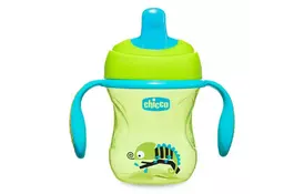 Поильник-непроливайка Chicco Training Cup от 6 месяцев 200 мл Зеленый (06921.20.04) - Фото