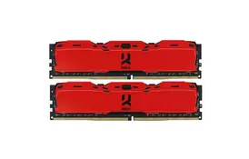 Модуль памяти для компьютера DDR4 8GB (2x4GB) 3000 MHz Iridium X Red Goodram (IR-XR3000D464L16S/8GDC) - Фото