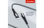 Дата кабель USB Type-C to Lightning 1.0m ColorWay (CW-CBPDCL033-GR)