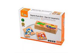 Розвиваюча іграшка Viga Toys магнітні Транспорт, 32 елемента (50723FSC) - Фото