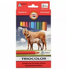 Карандаши цветные Koh-i-Noor Triocolor Jumbo Horses 24 цветов (3144)