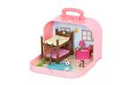 Игровой набор Li'l Woodzeez Кейс розовый, Двухэтажная кровать с аксессуарами (WZ6597Z)