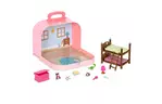Игровой набор Li'l Woodzeez Кейс розовый, Двухэтажная кровать с аксессуарами (WZ6597Z)