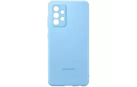 Чехол для моб. телефона Samsung SAMSUNG Galaxy A52/A525 Silicone Cover Blue (EF-PA525TLEGRU) - Фото