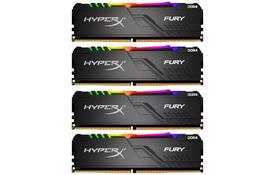 Модуль памяти для компьютера DDR4 128GB (4x32GB) 3600 MHz HyperX Fury RGB Kingston (HX436C18FB3AK4/128) - Фото