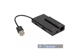 Перехідник USB2.0 to Ethernet 100Mb Viewcon (VE 450 B (Black)) - Фото