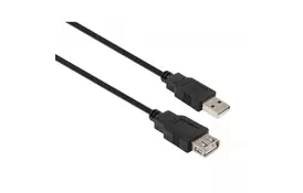 Дата кабель USB 2.0 AM/AF 3.0m Vinga (VCPUSBAMAF3BK) - Фото