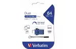 USB флеш накопитель Verbatim 64GB Dual USB Drive USB 3.0/Type-C (49967)