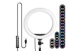 Набор блогера XoKo BS-610 2in1 stand 160cm with RGB LED lamp 26cm, tripod 19cm (BS-610) - Фото