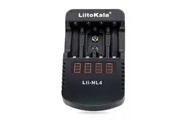 Зарядное устройство для аккумуляторов LiitoKala 4 Slots, LED, Li-ion/Ni-MH/Ni-Cd/AA/ААA/AAAA/С (Lii-NL4) - Фото
