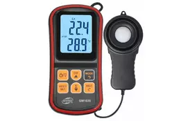 Вимірювач освітленості Benetech цифровий + термометр, USB (GM1030C) - Фото