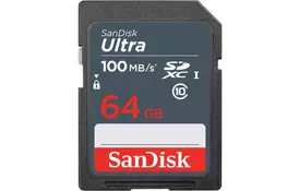 Карта памяти SANDISK 64GB SDXC class 10 UHS-1 (SDSDUNR-064G-GN3IN) - Фото