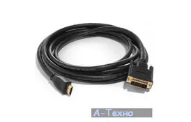 Кабель мультимедийный HDMI to DVI 24pin, 3.0m Atcom (3810) - Фото
