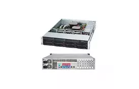 Корпус для сервера Supermicro 2U 8xHotSwap SAS/SATA, EE-ATX 800W HS RM Black (CSE-825TQC-R802LPB) - Фото