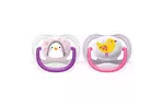 Пустышка Philips AVENT Ultra Air Animal для девочек 0-6 мес (SCF080/06)