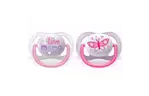 Пустышка Philips AVENT Ultra Air I love... для девочек 0-6 мес. (SCF080/02)