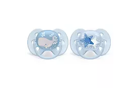 Пустышка Philips AVENT Ultra Soft для мальчиков 6-18 мес (SCF223/03) - Фото