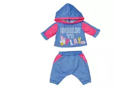 Аксесуар до ляльки Zapf Набір одягу Baby Born Спортивний костюм для бігу Блакитний (830109-2) - Фото