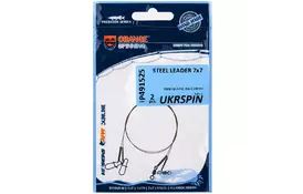 Поводок UKRSPIN Orange Spinning сталь AFW 7x7 15см 10кг(22lb)/0.36мм (2шт/уп (1590.00.41) - Фото