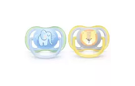 Пустышка Philips AVENT Ultra Air с декором для мальчиков 0-6 мес (SCF085/01) - Фото