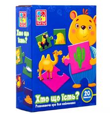 Развивающая игрушка Vladi Toys Кто что ест , украинский язык (VT1804-25)