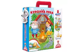 Пазл Vladi Toys Путешествие сказкой Курочка Ряба, украинский язык (VT2909-10) - Фото