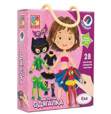 Развивающая игрушка Vladi Toys Магнитная одевалка Ева, укр. (VT3702-08)