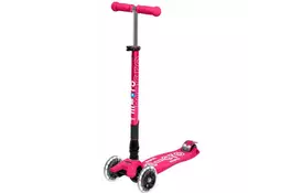 Скутер Micro Maxi Deluxe LED Розовый (MMD096) - Фото