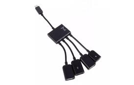Концентратор Lapara LA-MicroUSB-OTG-HUB black - Фото