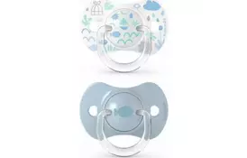 Пустышка Suavinex Memories Истории малышей 0-6 мес. 2 шт. голубая (307319) - Фото