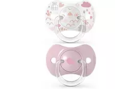 Пустушка Suavinex Memories Історії малюків 0-6 міс. 2 шт. рожева (307320) - Фото