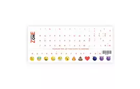 Наклейка на клавиатуру SampleZone прозрачная, оранжевый (SZ-N-R) - Фото