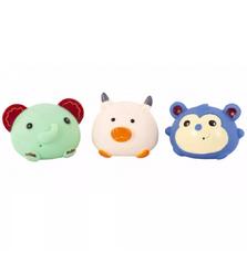 Игрушка для ванной Baby Team Забавные зверята 3 шт, набор с синей обезьянкой (9022_набор_с_синей_обезьянкой)