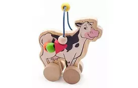 Розвиваюча іграшка Світ дерев'яних іграшок Лабіринт-каталка Корова (Д361) - Фото