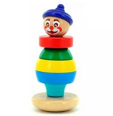 Развивающая игрушка Мир деревянных игрушек Пирамидка Клоун 2 (814)