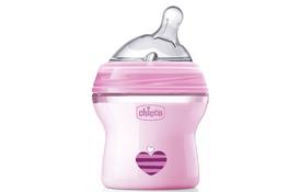 Бутылочка для кормления Chicco Natural Feeling 150мл 0+ , розовая (80811.11) - Фото