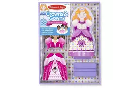 Игровой набор Melissa&Doug Магнитная одевалка Короны и платья (MD9312) - Фото