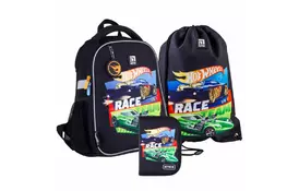 Рюкзак шкільний Kite Hot Wheels 555 Набір (SET_HW21-555S) - Фото