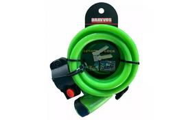 Замок велосипедный Bravvos LOC-065-110 Key 12mm х 1500mm Green (LCK-032) - Фото