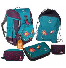 Рюкзак школьный Deuter Набор 5 пр OneTwoSet Sneaker Bag 3044 petrol bird (3880017 3044 (SET))