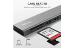 Концентратор Trust HALYX FAST 3USB+CARD READER USB-C ALUMINIUM (24191_TRUST)
